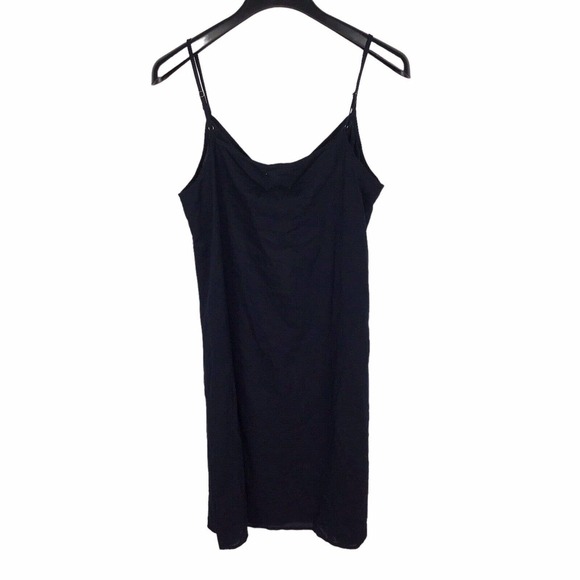 Sundays Navy Blue V Neck Dress Slip Under Liner Lining Size 2 Lightweight Cotton - Picture 3 of 4
